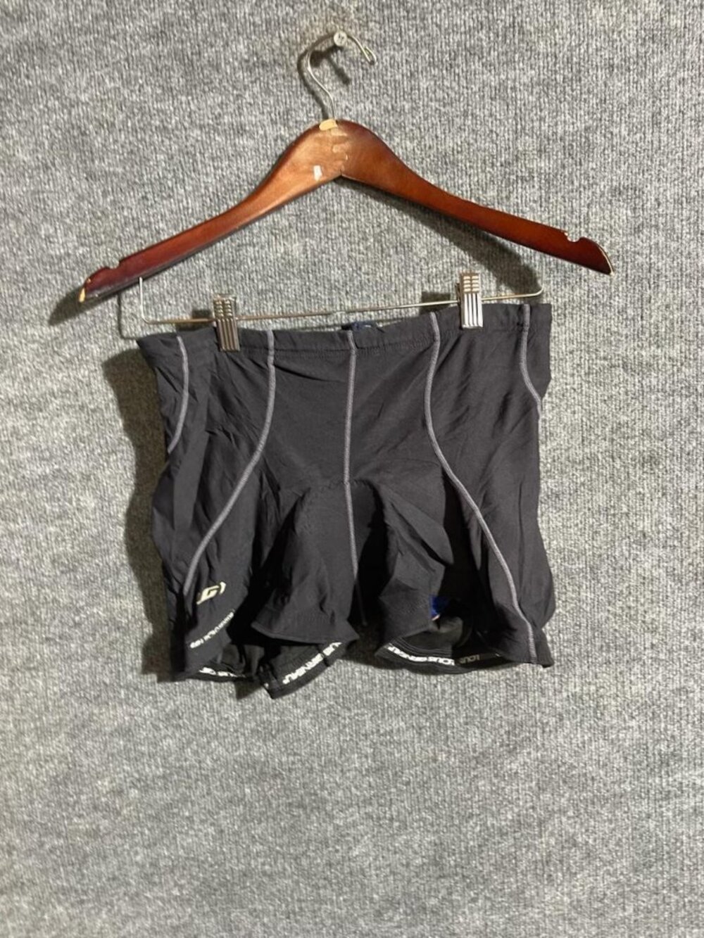 Louis Garneau Bike Shorts Mens Medium Black Padded Cycling Liner Drawstring